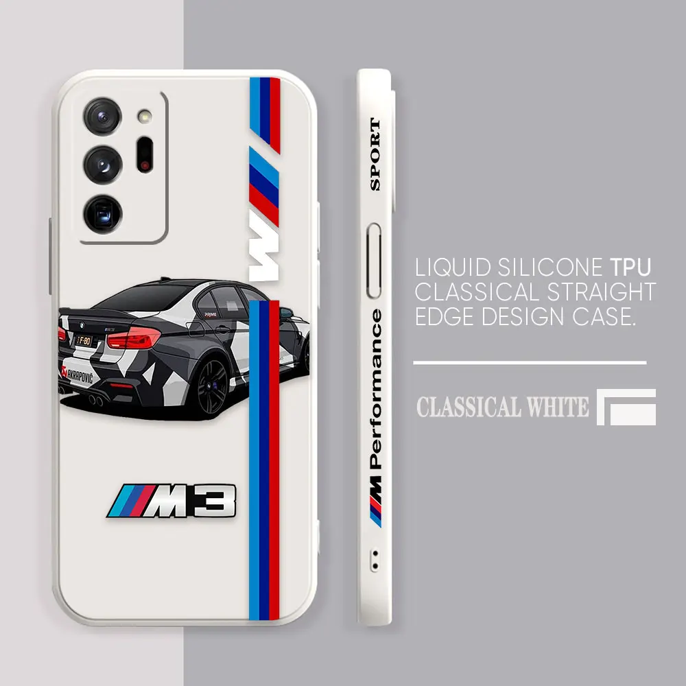 Case For Samsung Galaxy A90 A80 A70 A60 A50 A40 A30 A20S A20 Note 20 10 Pro Plus Lite Ultra 4G 5G Case  Luxury M3-BMW Sports Car
