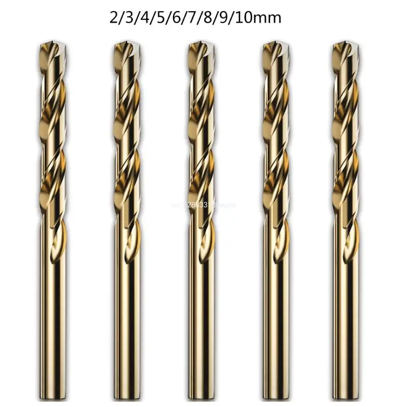 

5x Twist Drill Bit Metalworking Bit 2/3/4/5/6/7/8/9/10mm For Stainless Steel Dropship