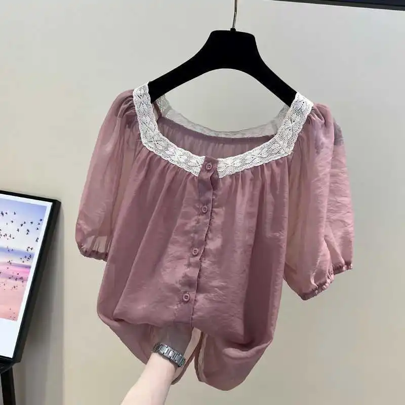 

2022 Summer New Pregnant Women Square Neck Short Sleeves t shirt GRAY22