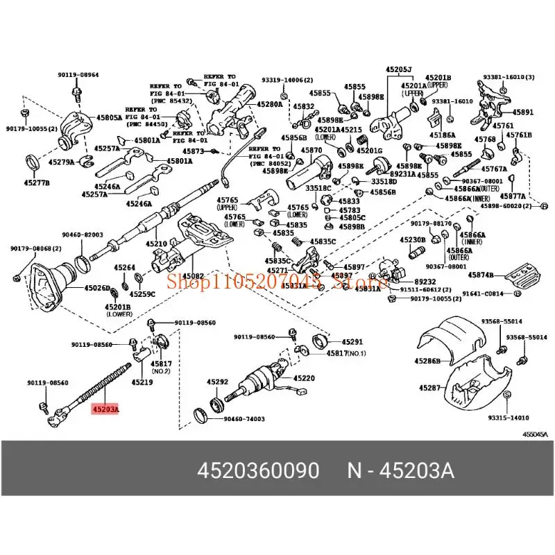 Фото Автоаксессуары 37cd на 1988-2007 гг. Промежуточный вал рулевого управления 45203-60090 Промежуточный вал Простая установка №2