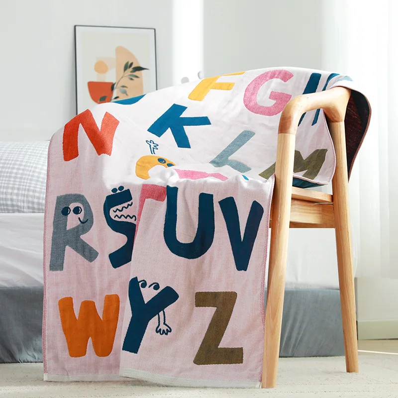 

Cartoon Alphabet Towel 70x140cm Cute Couple Adult Bath Towel Absorbent Soft Swimming Pool Bathroom Wrap Quick-Dry Animals