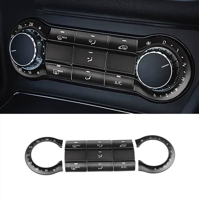 Черные кнопки центральной консоли кондиционера декоративные наклейки Стайлинг