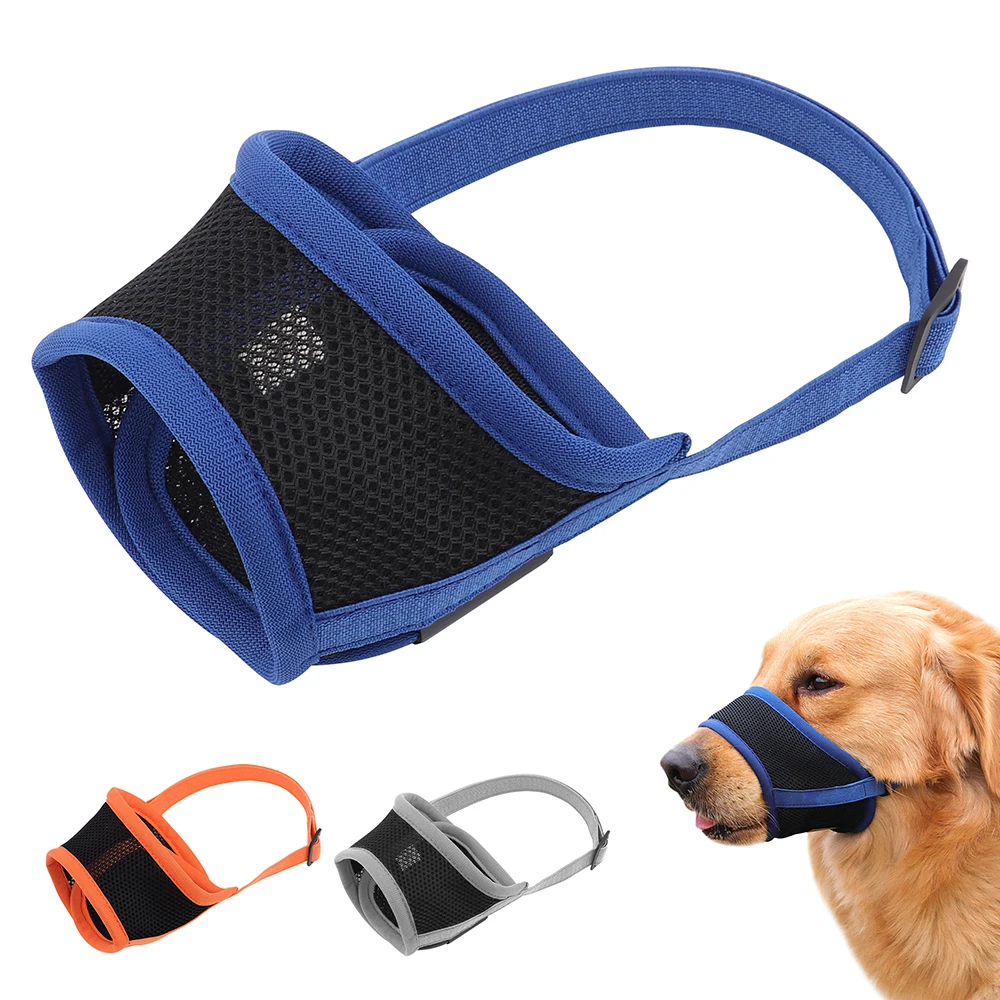 

Adjustable Nylon Soft Mesh Small Medium Large Dog Muzzle Pet Accessories Breathable Anti Bark Pet Puppy Mouth Mask Cover Muzzles