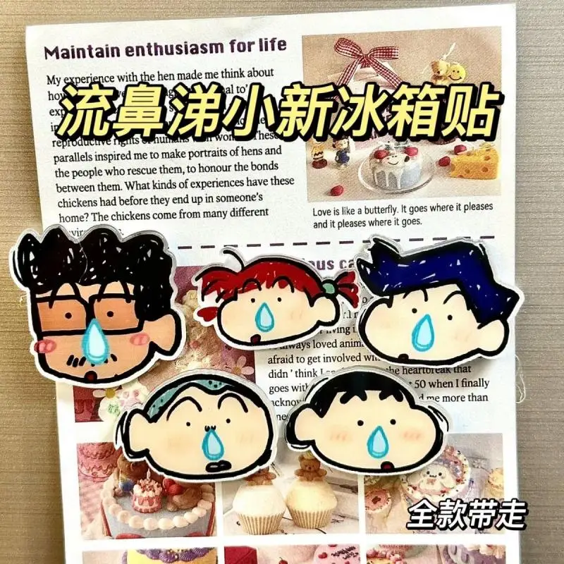 

Crayon Shin Chan аниме мультфильм Boochan холодильник с магнитами и акриловым декором в качестве подарка на день рождения для друзей и девочек