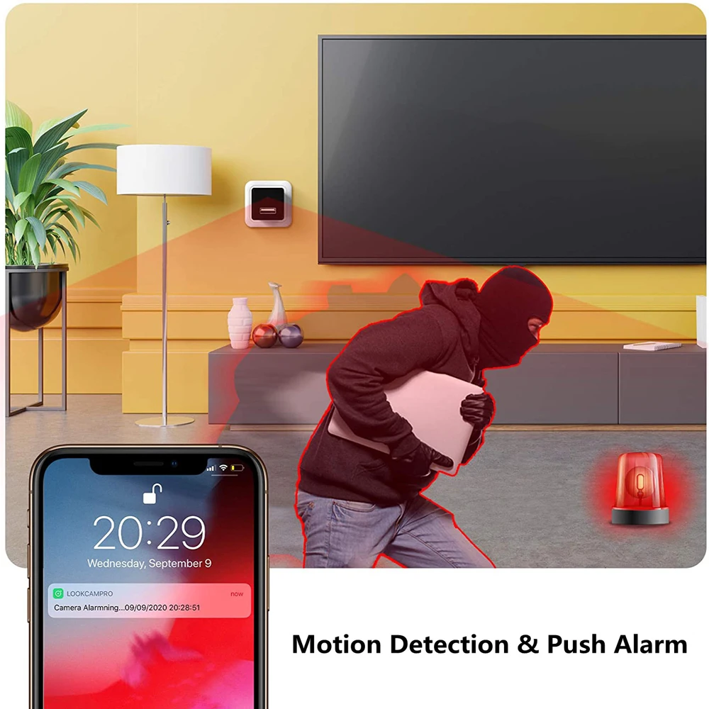 Мини-камера видеонаблюдения 1080P Wi-Fi USB |