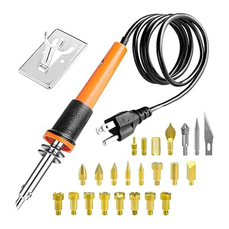 

23 предмета, искусственная древесина, искусственная древесина для взрослых, инструменты для сжигания древесины для тиснения, резьбы, сжигания вилки США долговечная