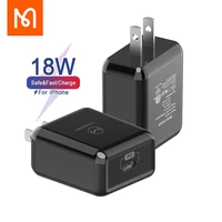 mcdodo 18w pd usb c charger adapter portable charger for iphone 12 pro max 11 xr xs 8 plus fast charging us plug mobile charger