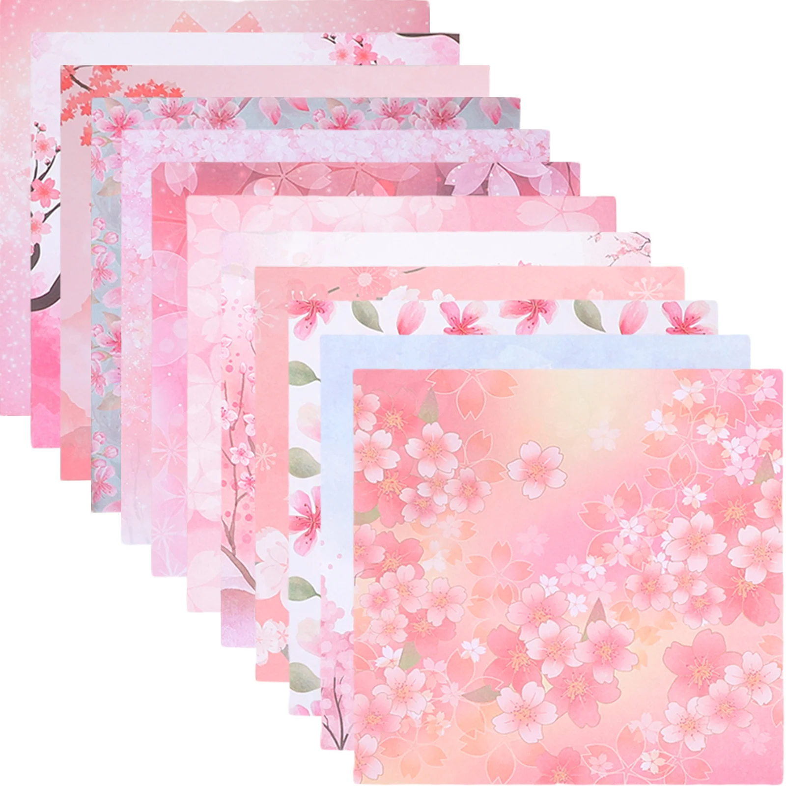 

200 Pcs Cherry Blossoms Origami Child Crafts Kids Paper DIY Folding Papers