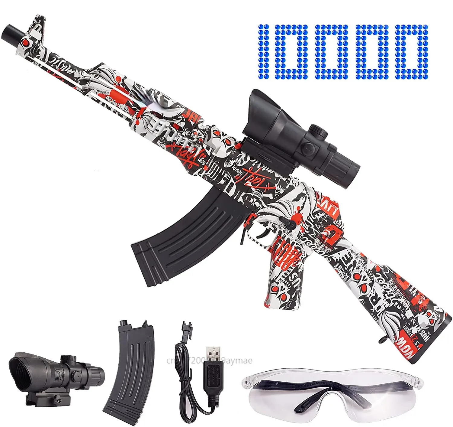 

AK47 гелевый бластерный пистолет, игрушечный пистолет, Электрический гелевый пистолет с водяной бомбой для активного отдыха, игрушечное оруж...