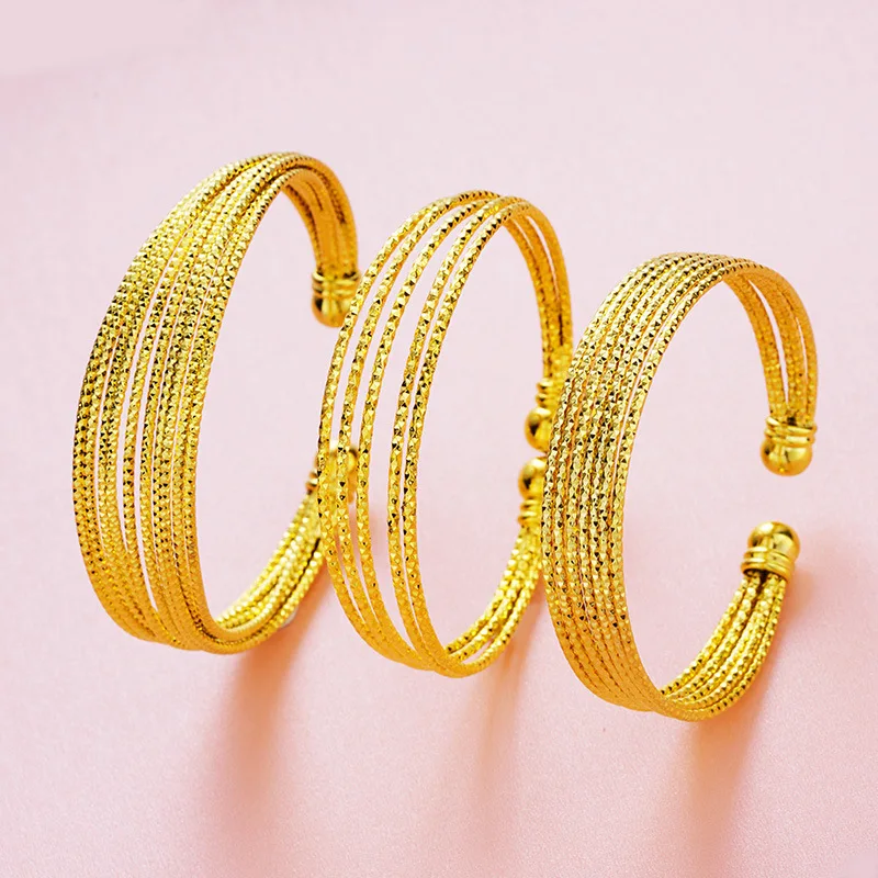 

Copper Color Bracelets For Women Stackable Beaded Elastic Multilayer Wire Charm Anime Bracelet Vintage Jewelry Gifts