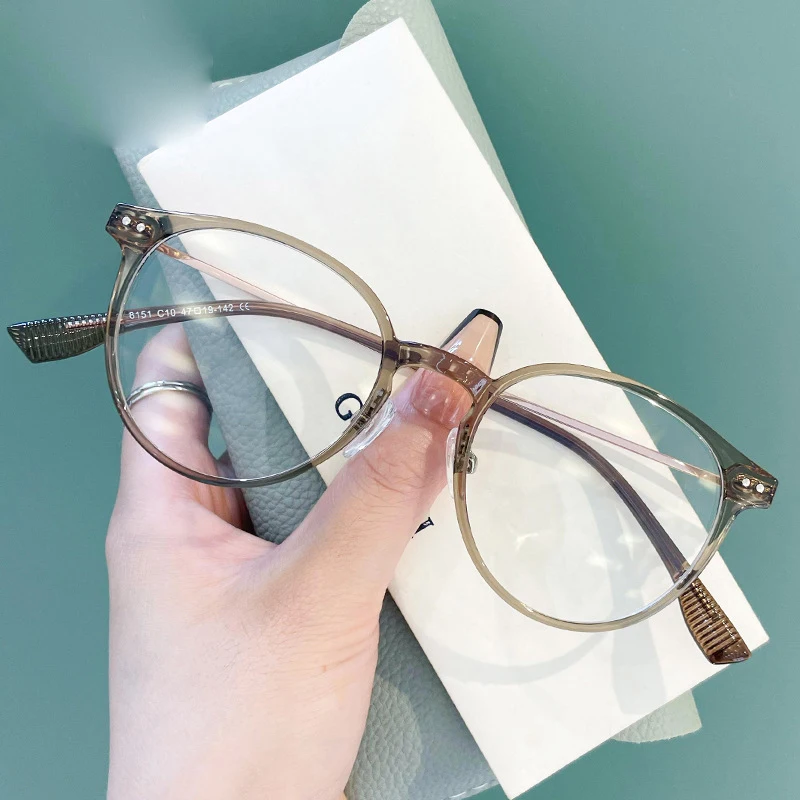 Оптические очки по рецепту женские модные круглые в стиле ретро ультра тонкие