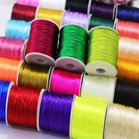 1mm rope satin rattail polyester nylon cords string chinese knot cord diy bracelet jewelry making supplies 50meters roll