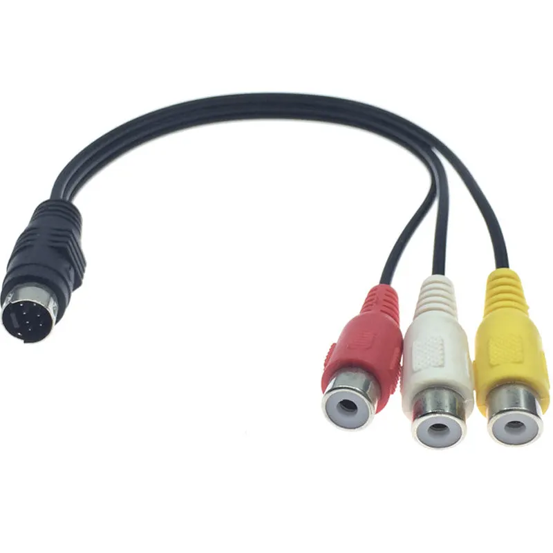 

S-video Revolution Lotus 3RCA Yellow Red and White Conversion Cable S Terminal 7-pin To AV Male Vowel Video Conversion Cable