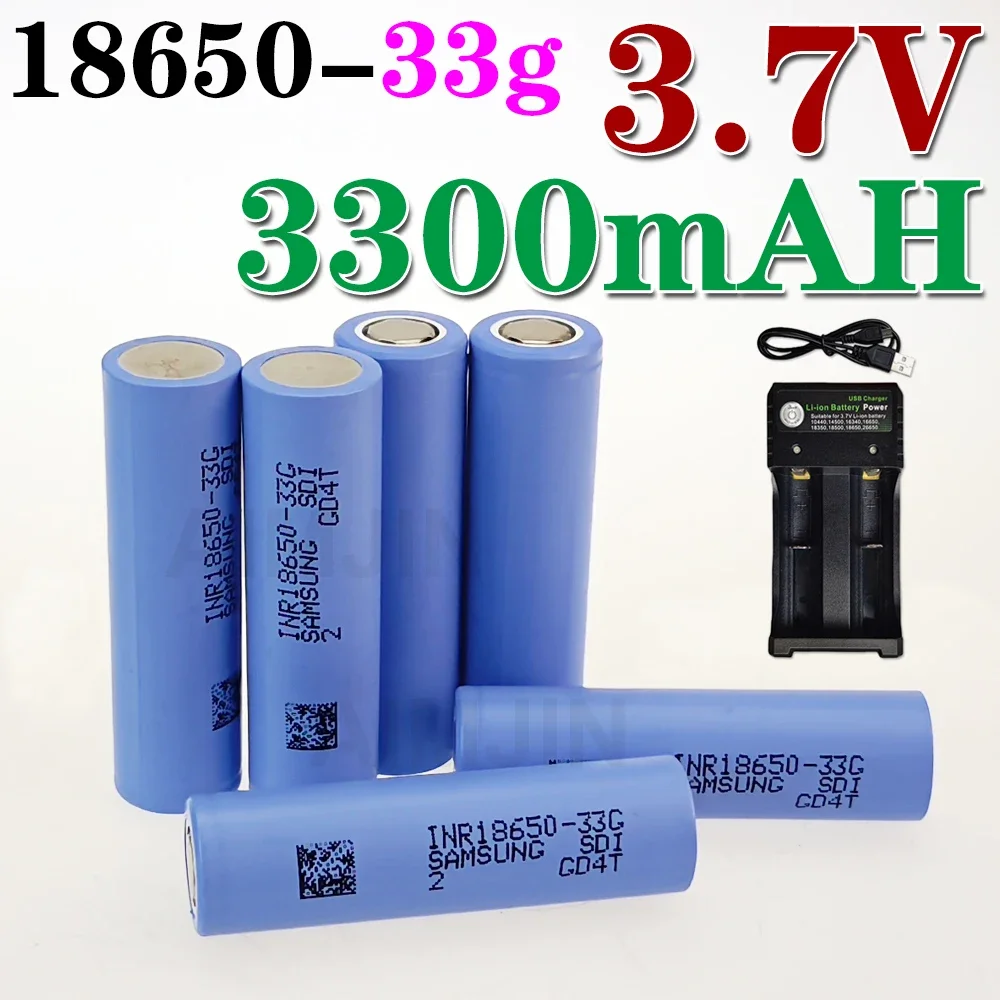 Литий-ионный аккумулятор 3 7 в 3300 мАч 18650 33G подходит для электромобилей