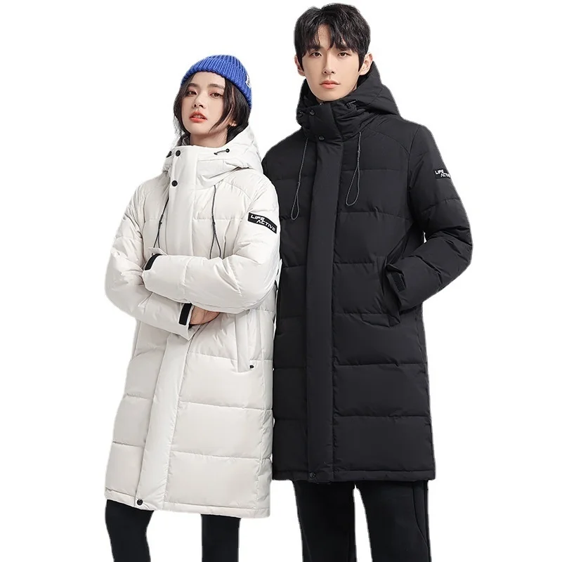 

Down Jackets Men Down Coats Hooded 2023 Popular Mid-length Men's and women Winter Parkas Male Jacket New Korean Fashion Clothing