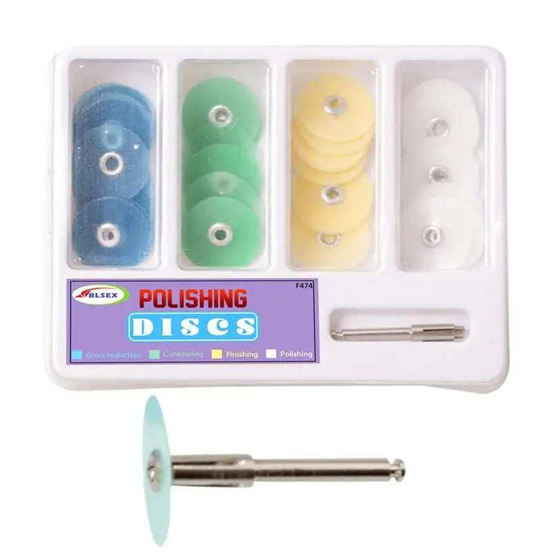 

Tooth Polishing Disc 40pcs Professional Tooth Polisher Heads Resin Polishing Wheel Tooth Tool Kit With Stem Mandrel Accessories