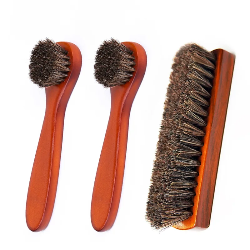 

Hair Shoes And Sofas Car Horse Polishing Polishing Cloth Brushes Oiling Brushes 3pcs Seats Boots Leather Shoes Cleaning