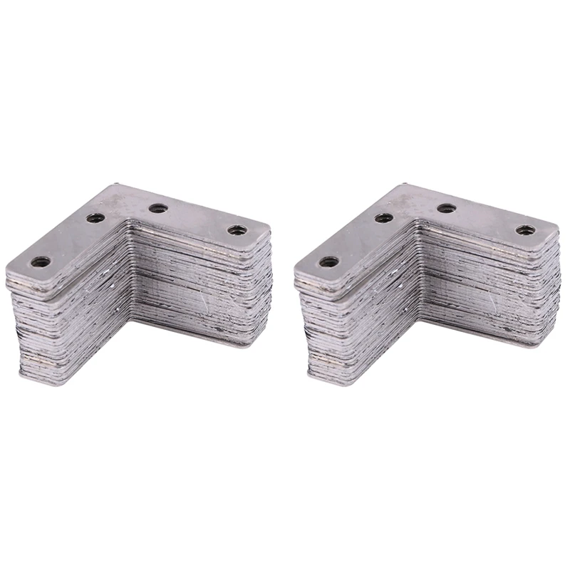 

ABHU 50Mmx50mmx1mm L Shaped Flat Fixing Mending Repair Plates Brackets 60Pcs