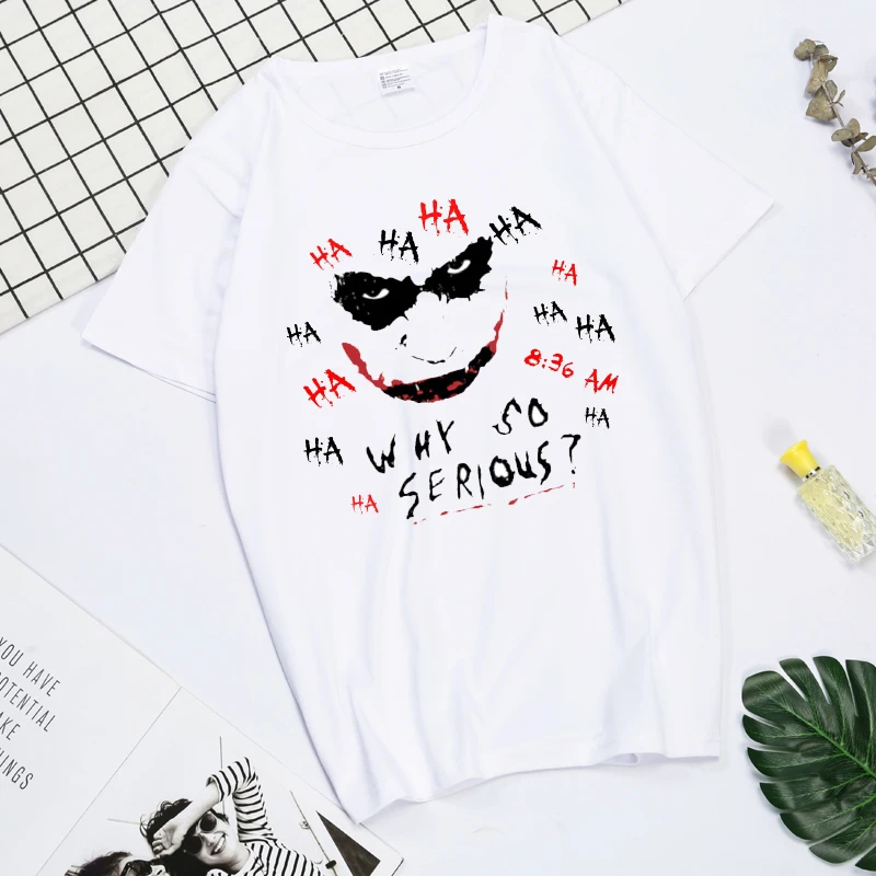 

Joker Joaquin Phoenix Why So Serious T-shirt for Men Short Sleeve Men Tops T Shirt for Male Printed White T Shirt Women Tees