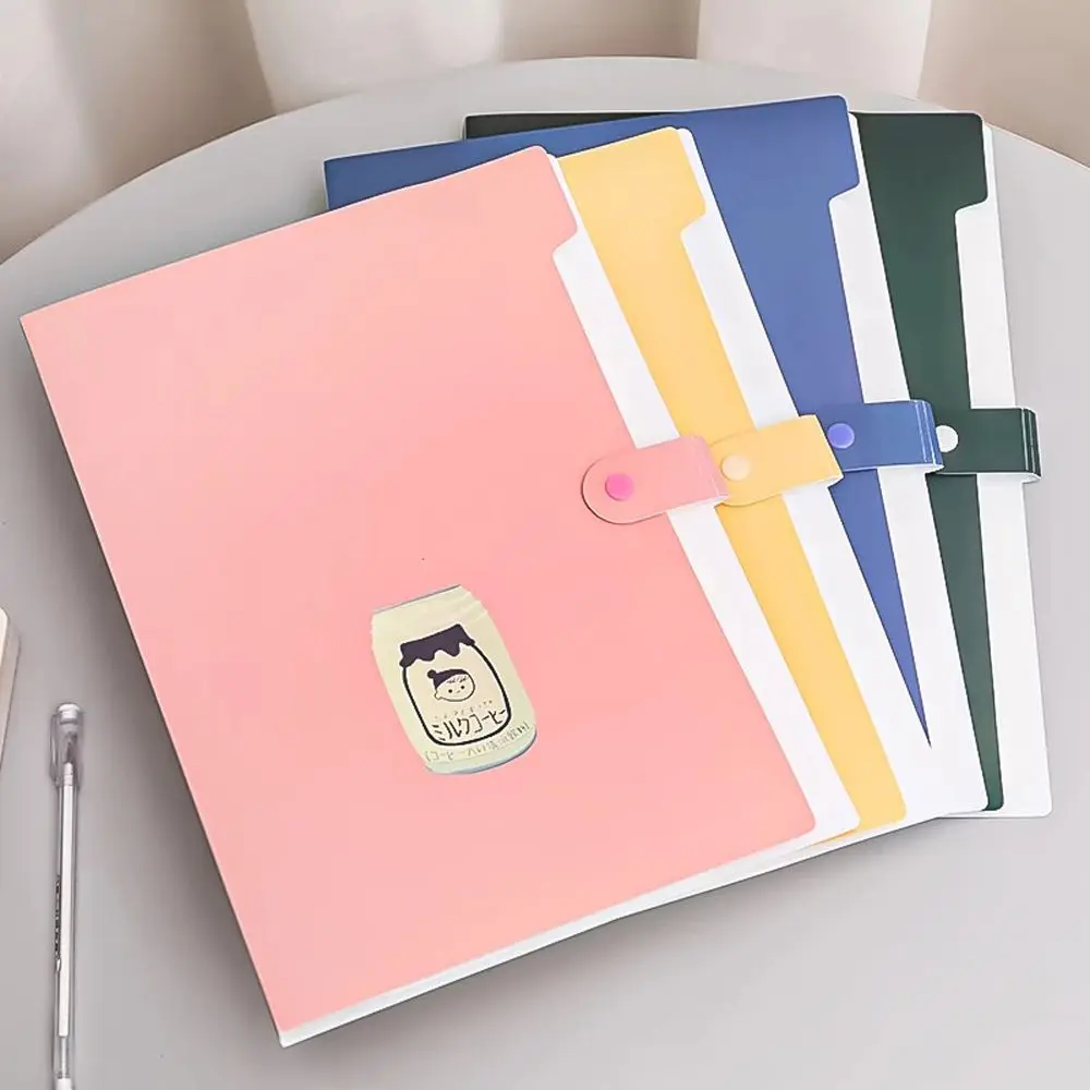 

Creativity A4 File Folder Dustproof Waterproof Expanding Folders Fashion Morandi Series Document Bag Storage Pocket