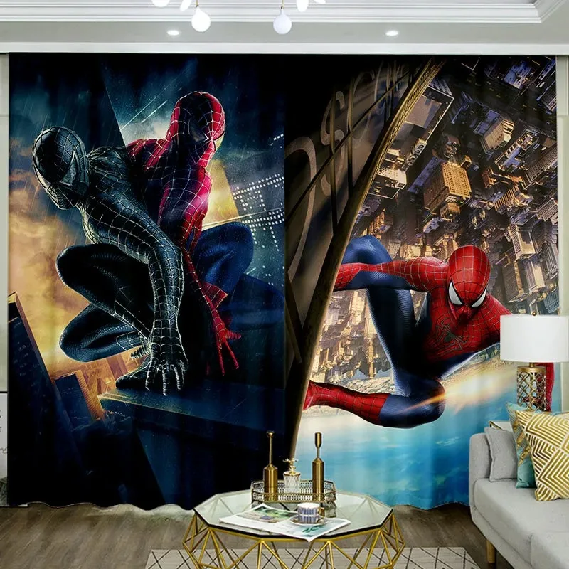 

Disney Spiderman Blackout Curtains Custom Boy Birthday Gift Curtain for Living Room Bedroom Curtains Home Decoration