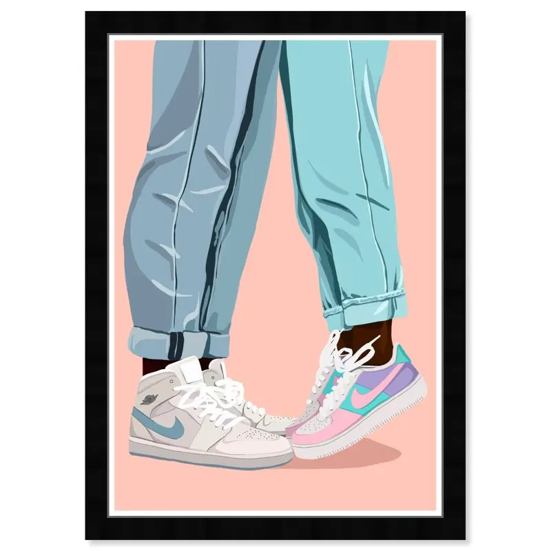 

Head Couple 13 in x 19 in Framed Painting Art Prints, by Heaven official’s blessing Decoration Young thug Wall art Posters Mel