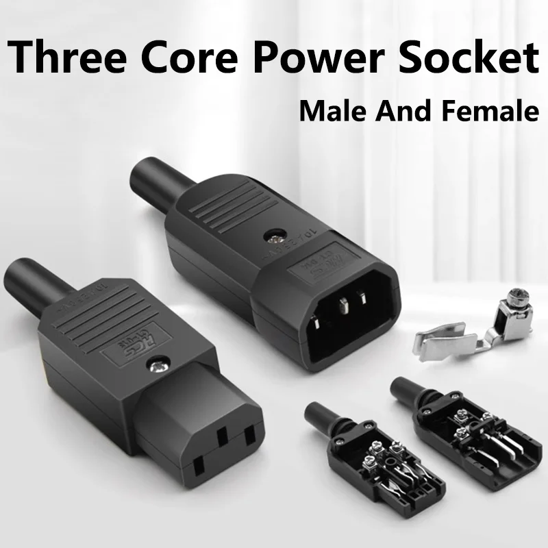 Сменный разъем питания C13 C14 LEC 3-контактный, 5/20/100 шт | AliExpress