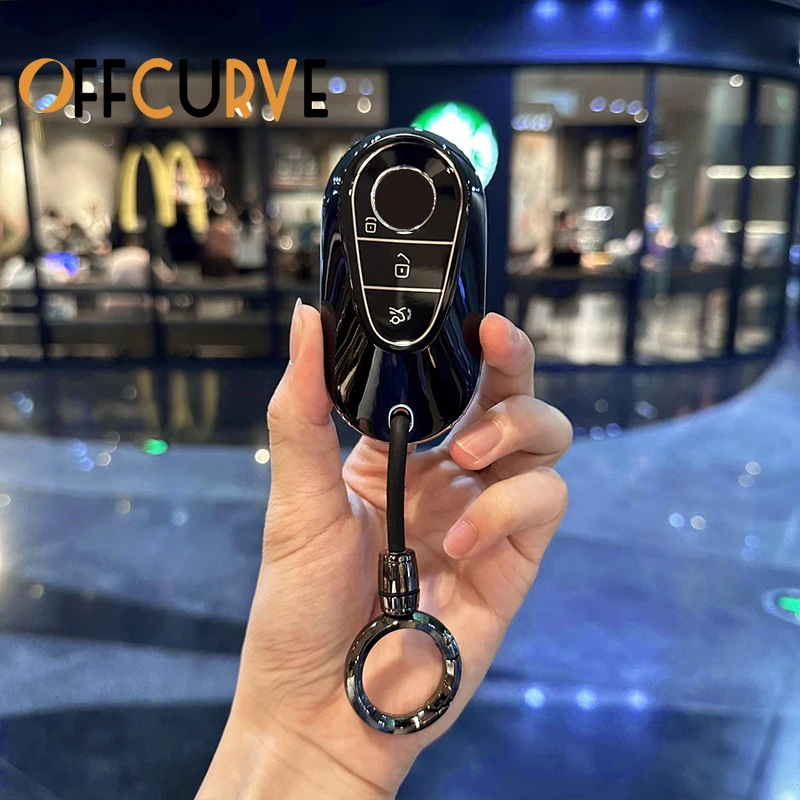 

Key Case Set for Mercedes Benz keycase C-level S-level E-level GLE GLC GLA level keycover C200L GLC260 women's Car Keychain Case