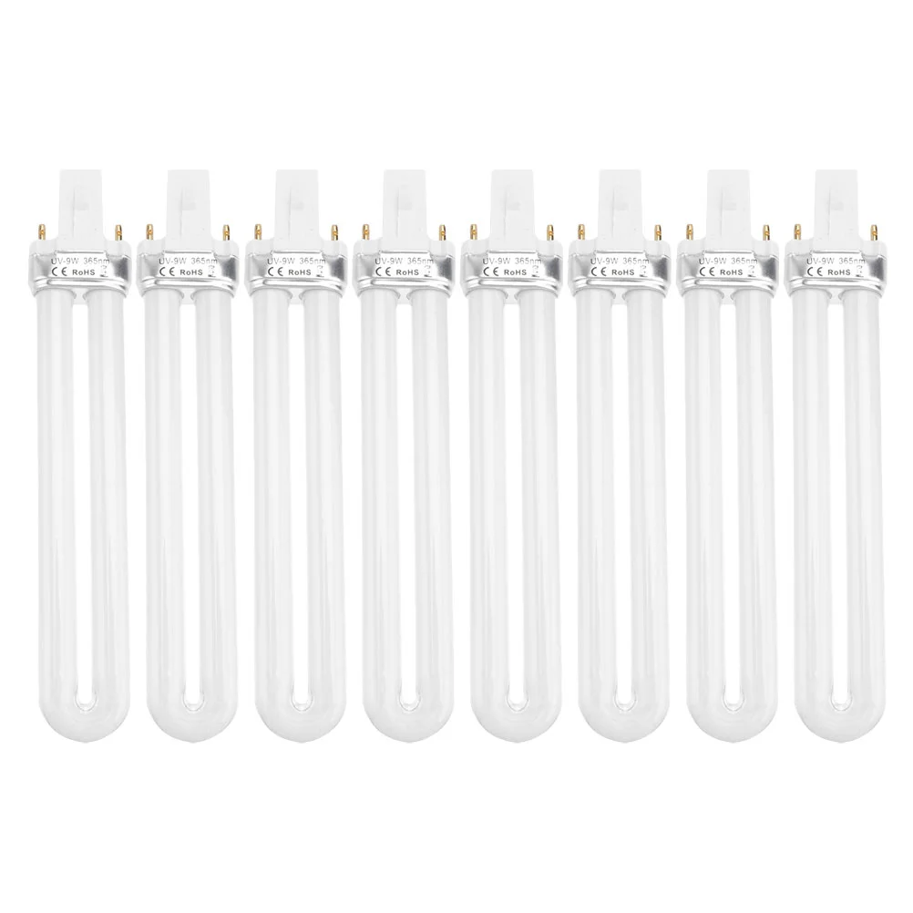 

Lamp Nail Light Manicure Replacement Bulbs Bulb Dryerset Uv Polish Tubeled Technician Curing Lampsparts 9W Tools
