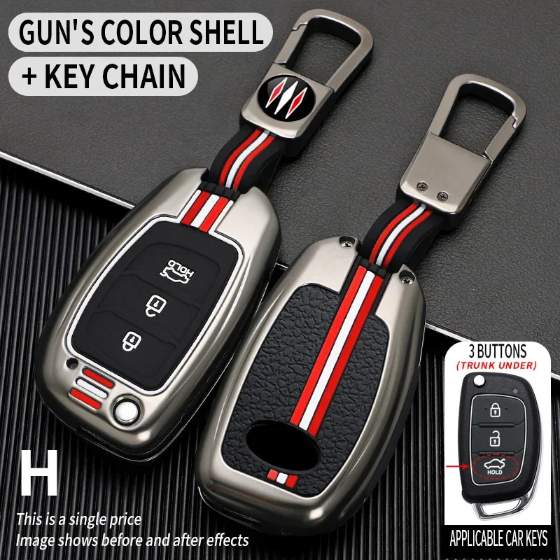 

Металлический чехол для автомобильного ключа, ФОБ, оболочка для Hyundai чехол Ix25 Kona Tucson Sonata FE I40 Elantra Ix35 I20 Ix45 HB20 Accent