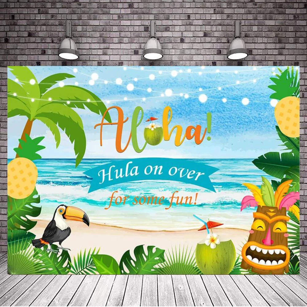 Фон для фотосъемки Алоха хула на фоне какого-то забавного акварельного песчаного