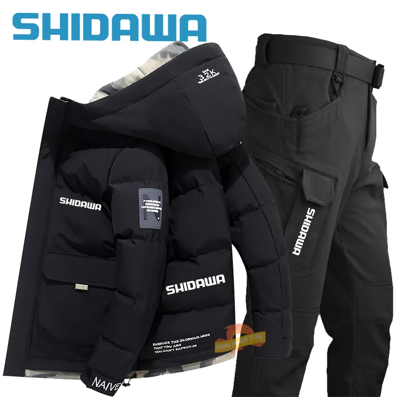 Мужская зимняя пуховая куртка для альпинизма и водонепроницаемые теплые брюки