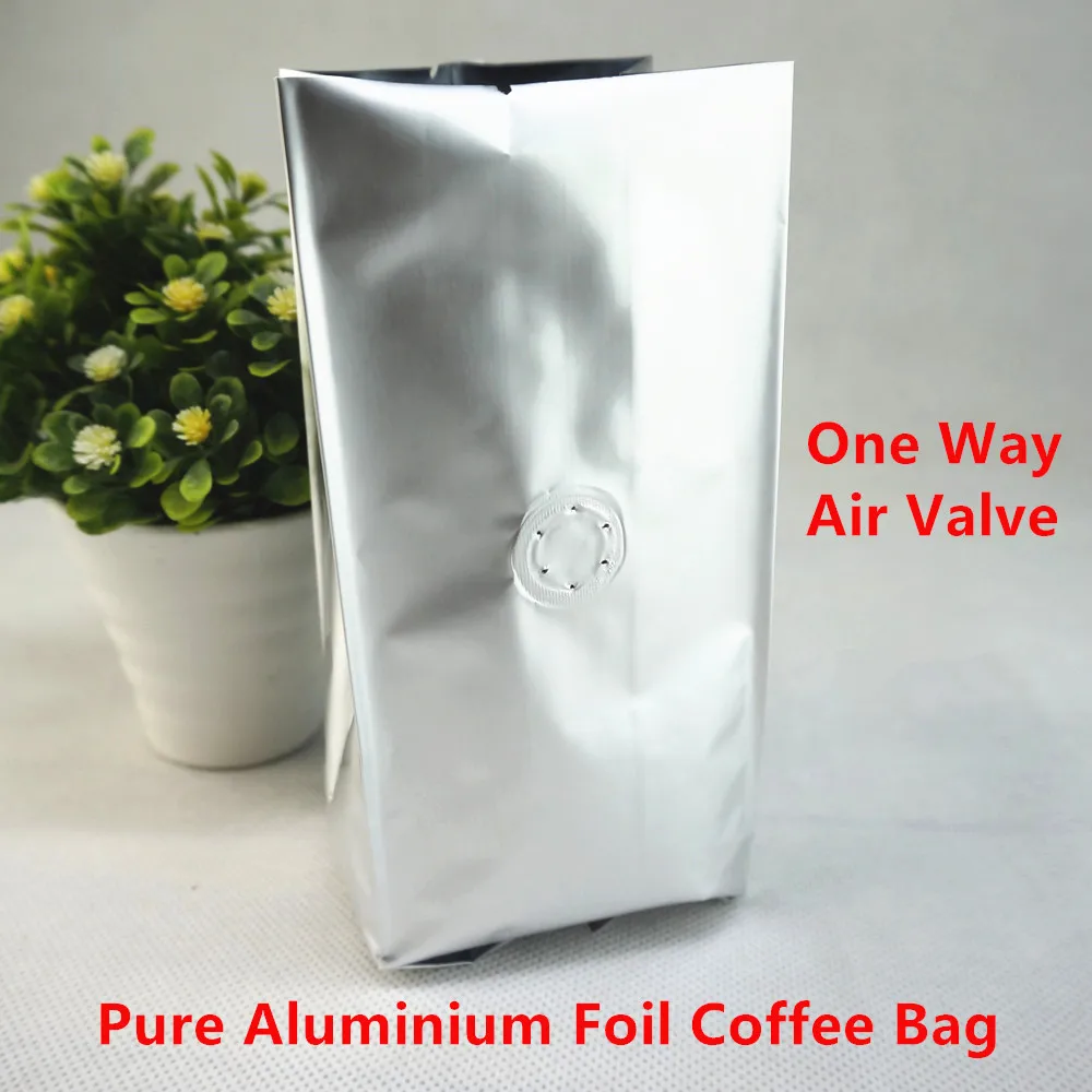 

Пакеты для упаковки кофе с воздушным клапаном, 20 шт., фунтов, пакет из алюминиевой фольги, пакеты для жареных бобов с дыхательным клапаном