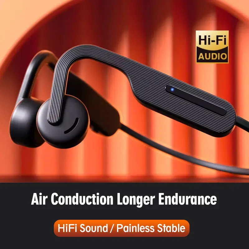 

Bluetooth 5.0 Headphones Open Ear Air Bone Conduction Earphone Lightweight HiFi Wireless Sports Headset with Mic for Driving Gym