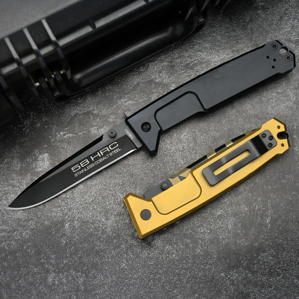 

Extr Ratio NEMESIS Folding Knife High Hardness Outdoor Survival EDC Tool CNC Aluminum Handle Tactical gear Combat Defense knives