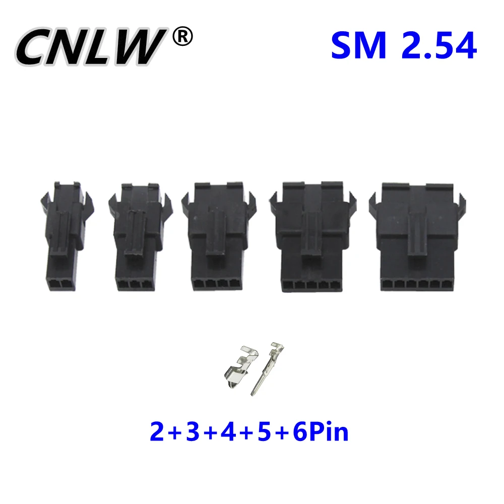 5 Sets 2+3+4+5+6Pin 2.54mm SM2.54 series Multipole Adapter Connector plug With male and female pins | Обустройство дома