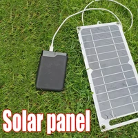 solar panel flexible 5v usb portable battery standby charger solar plate for outdoor hiking camp cell phone fan power bank