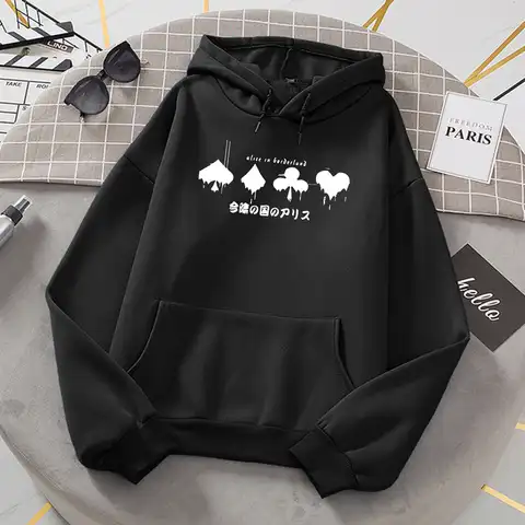 Women Hoodie Anime Alice In Borderland Usagi Arisu Kuina Hoodies  Cartoon Graphic Fashion Woman Blouses 2023 Hoodied Clothes Top