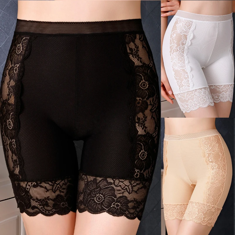 

Female Panties Lace Seamless Safety Short Pants Women's High Waist Stretch Shorts Briefs Slimming Underwear Lingerie