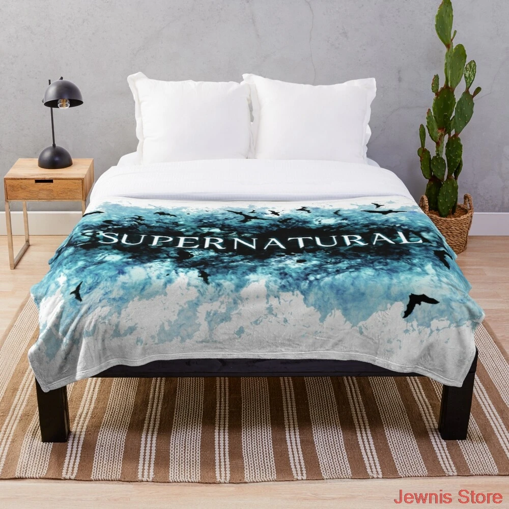 

supernatural Throw Blanket Plush Throw for Beds Sofa Soft Warm Sherpa Fleece Blankets For Child Boy Girl Kid Adults Gift