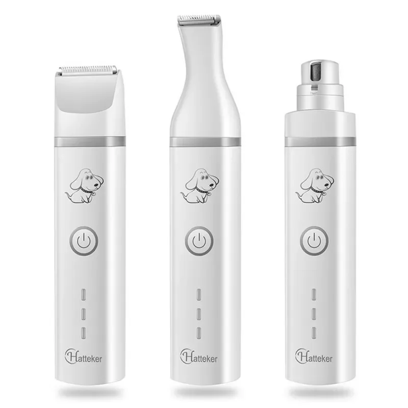 

Триммер для собак 3 в 1, машинка для груминга домашних животных с зарядкой от USB, машинка для стрижки когтей и волос