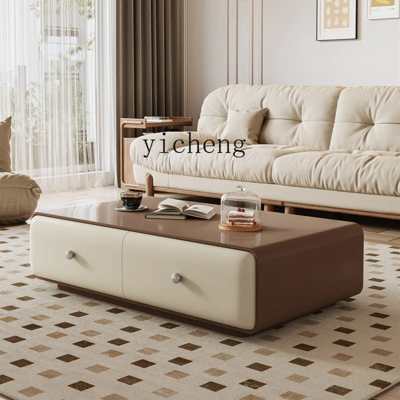 Кофейный столик Tqg в старинном стиле кремового цвета домашняя новая модель