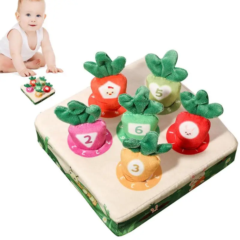 

Carrot Sorting Toy Montessori Toys Carrot Harvest Game Plush Toy Preschool Educational Toys For Fine Motor Skill Development