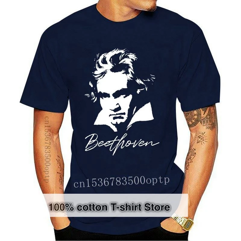 

New Men Ludwig Van Beethoven Tshirts Music Classical Composer Novelty Crewneck Fitness Premium Cotton Tees Casual T Shirt