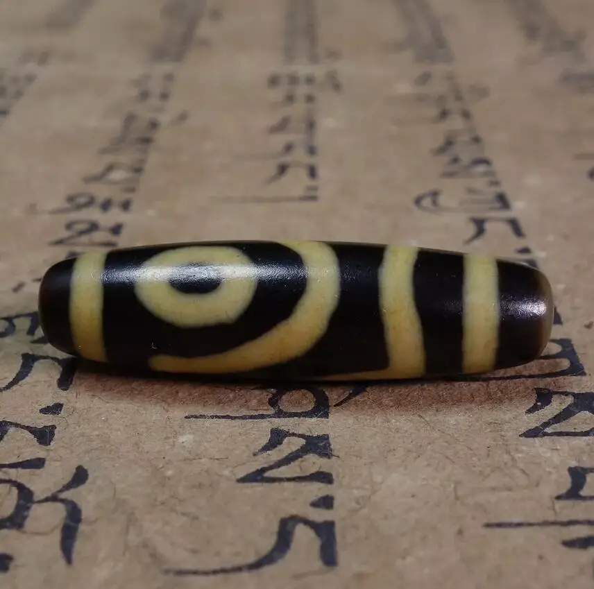 HimalyaN древние тибетские DZI бусины Старый Агат 2 глаза Totem амулет кулон #4943