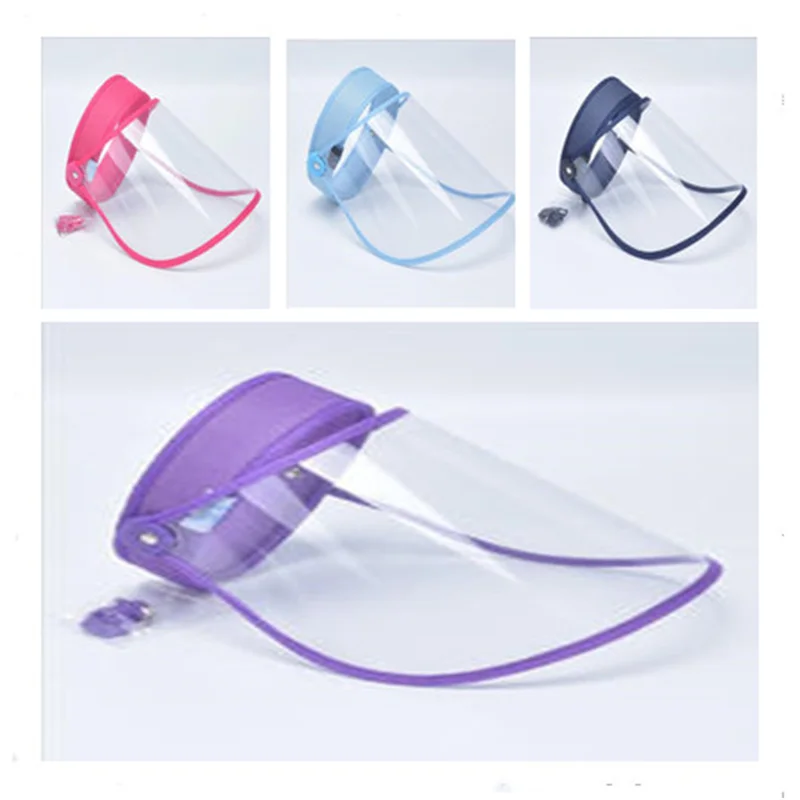 

Clear Sun Hat Unisex Fashion Hat Splash Face Saliva-Proof Sun Protection Full Face Protective Shield Cap Outdoor Tools