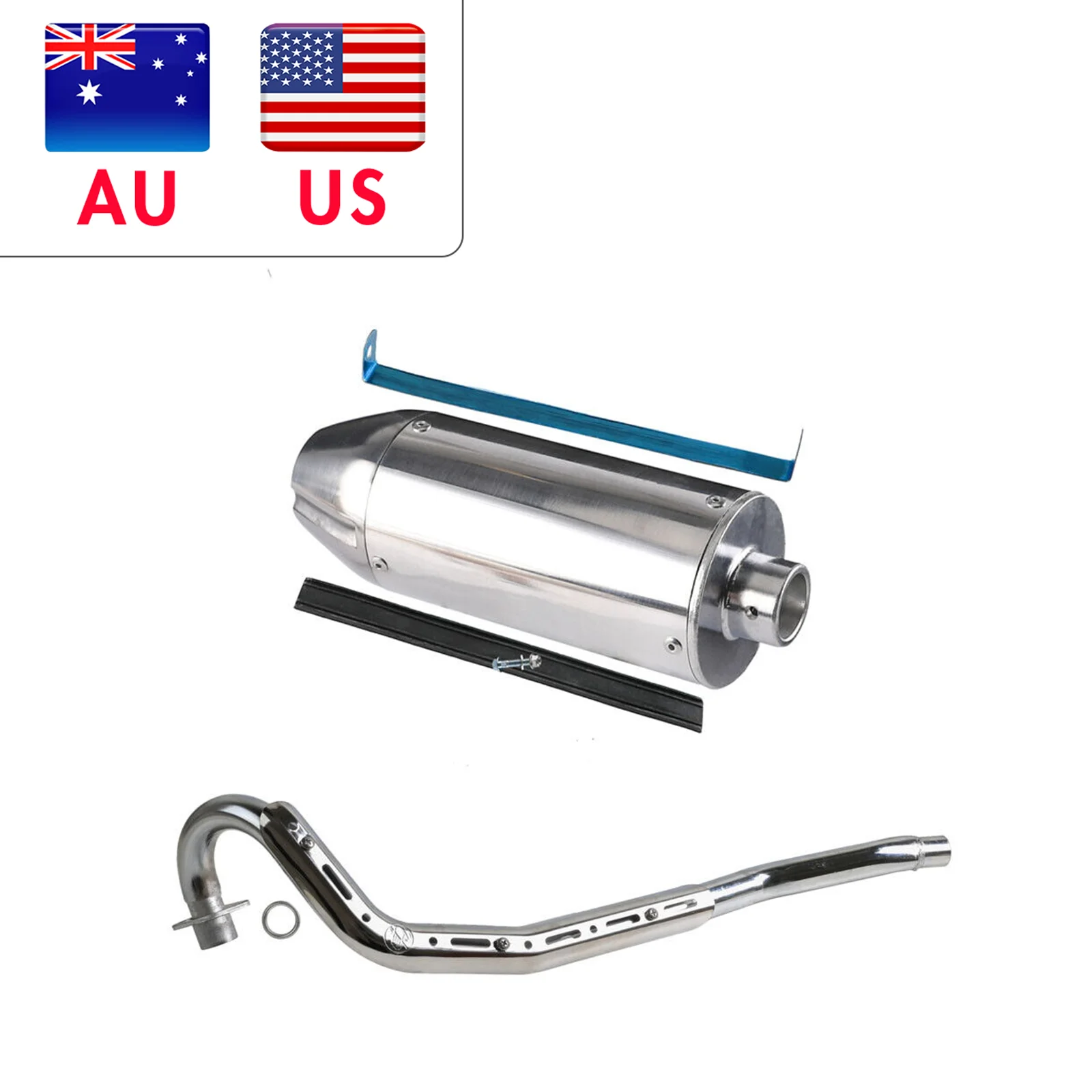 

28mm EXHAUST PIPE & MUFFLER for Honda CRF70 XR70 Pit Bikes Quad 200cc Motorcycle