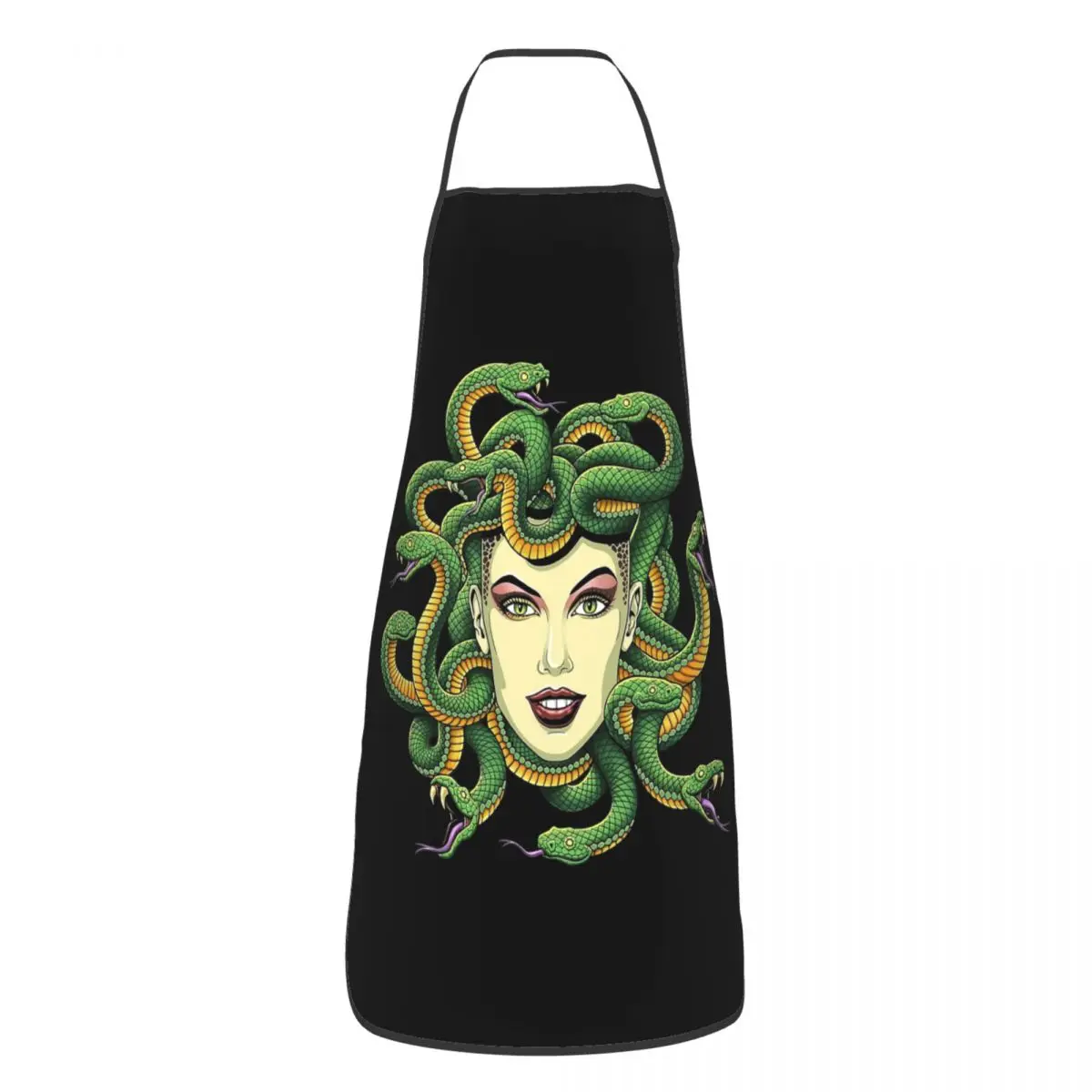 

Греческая мифология, головка змеи Medusa, фартук для женщин и мужчин, унисекс, нагрудник, кухонный фартук, кухня, шеф-повар, выпечка