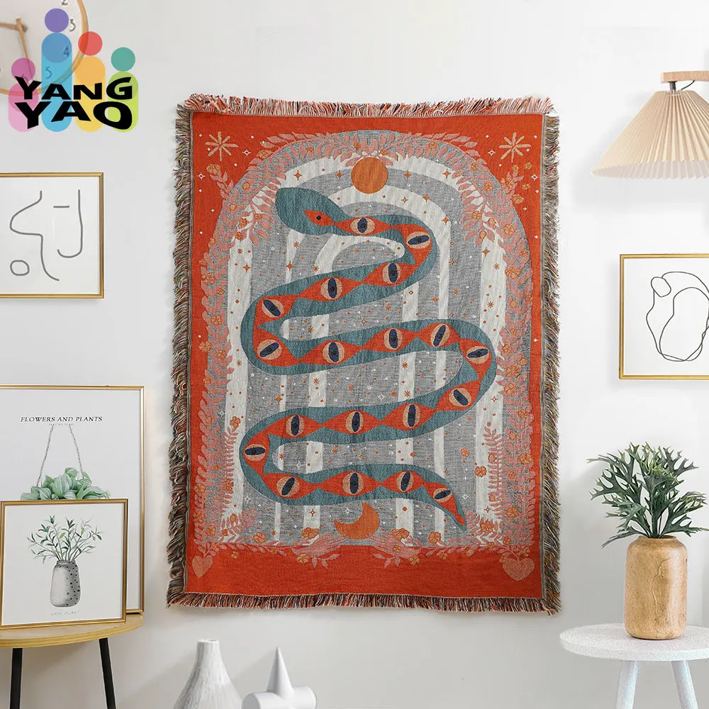 

Casual Blankets Carpet Decoration Snake Blanket Carpet Sofa Leisure Carpet Single Tapestry Sofa Blanket Throw Blankets for Home