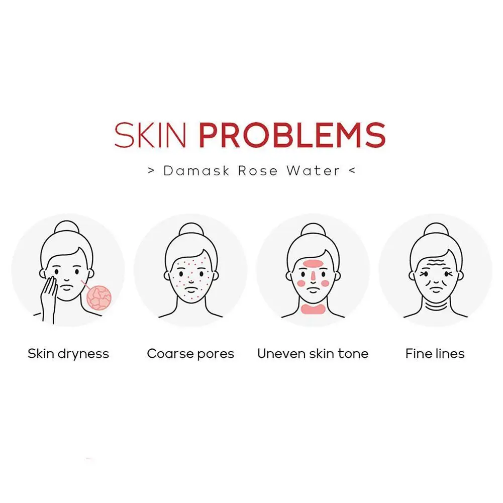 100ml Face Care Rose Water Nourishing Skin Improve Aging Skincare Products Korean Dullness Toner Facial Damask Anti Hydroso L5T7
